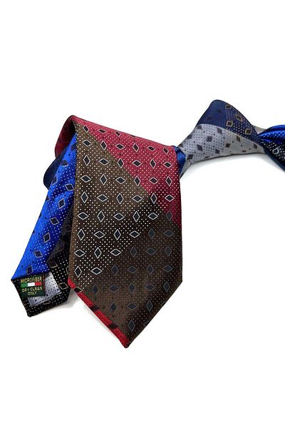 Kravatkolik Colorful Motif Patterned Patchwork Tie - Kk12794