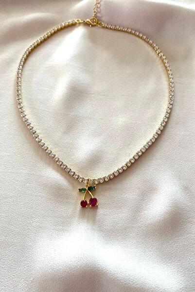 gaila design Kiraz Uçlu Su Yolu Choker Kolye