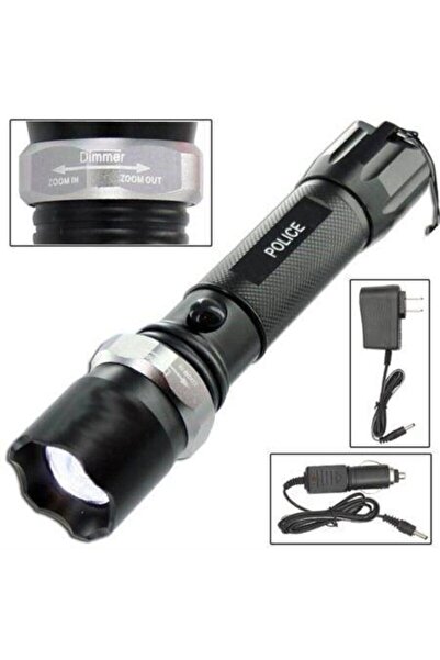 pazariz Şarjlı Metal Alüminyum Led El Feneri