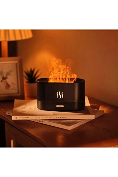 pazariz Hava Nemlendirici Alev Efekt Difüzör Buhar Ultrasonik Led Işıklı 180 ...