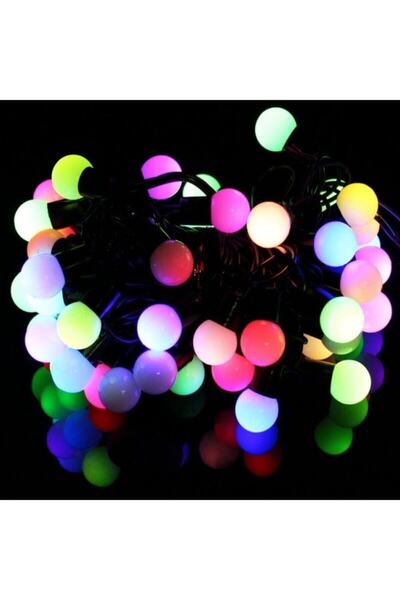 pazariz 10mt Rgb 100 Led Fişli Noel Parti Yılbaşı Ağaç Dekoratif Aydınlatma L...
