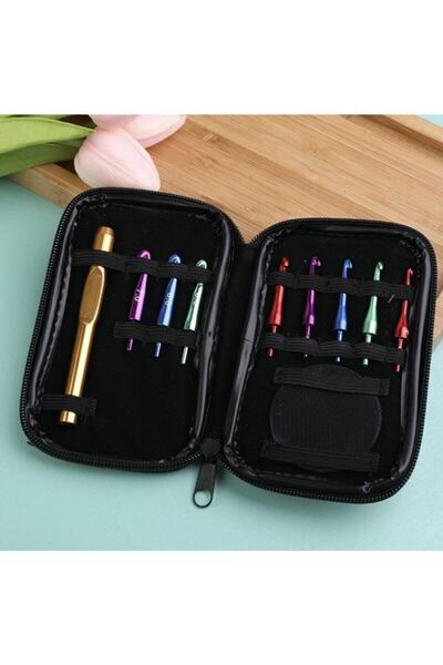 Genel Markalar Çantalı Alüminyum Tığ Seti 8'li A013