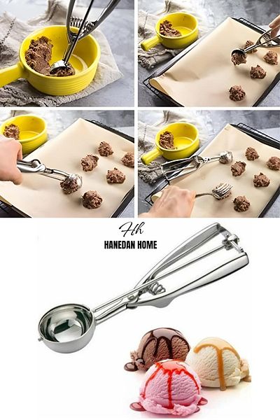 Hanedan HOME 1801-08 Model Large Ice Cream Spoon