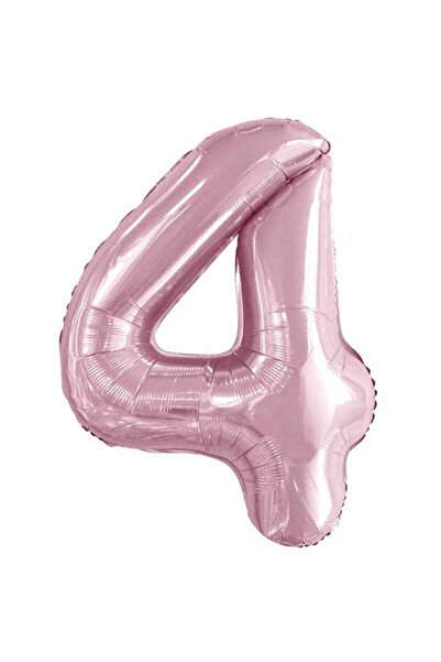Partioutlet بالون فويل وردي باستيل 4 أرقام 100 سم