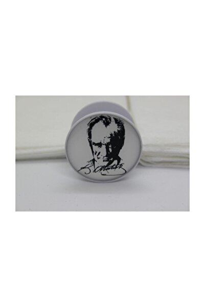 pazariz Popsocket Atatürk Çizim Siyah Beyaz Telefon Tutucu