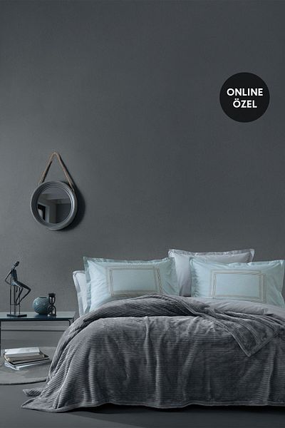 Yataş Adel Double - Anthracite Wellsoft Blanket