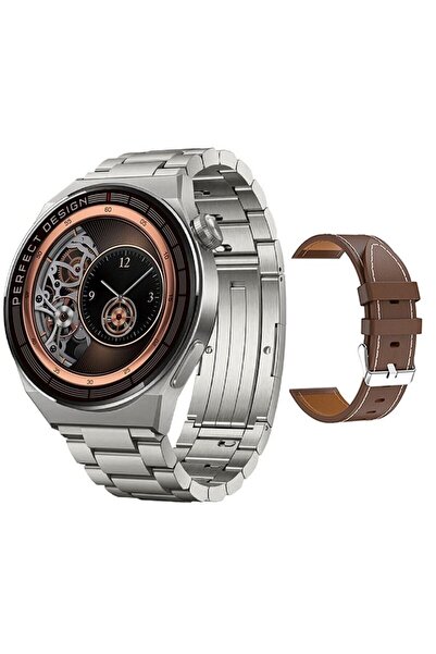 pazariz Akıllı Saat Gt3 Max 3 Erkeklere Özel Premium 44mm Ios Ve Android Uyumlu Deri Kordon Hediyeli