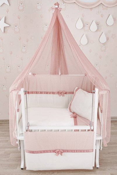 Meltem Smart Mood Pink Cotton Baby Sleeping Set 50X90 cm