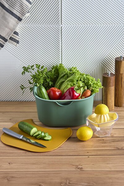 Perotti Tasty+5 Prç. Çok Amaçlı Karıştırma Kabı+Süzgeç+Kesme Tahtası Hazırlık...