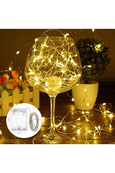 Kingshark Dekoratif Pilli Peri Led Yılbaşı Kamp Parti Led Süsleme Ince Tel Iş...