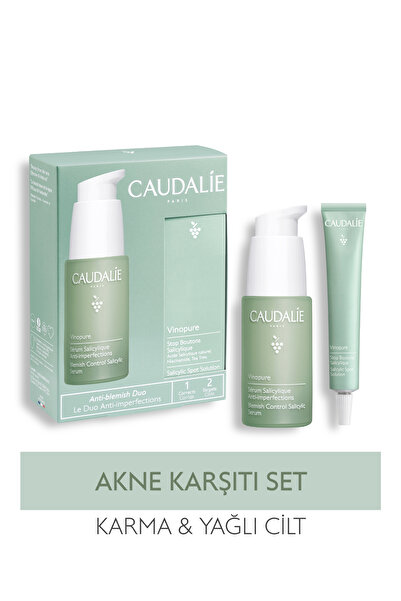 Caudalie Vinopure Akne Karşıtı Set - Vinopure Serum 30 ml + Spot Krem 15 Hediye