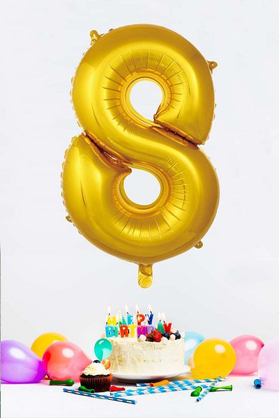 PEKSHOP Gold Number Foil Balloon Gold Number Balloons 16 Inch 40 Cm