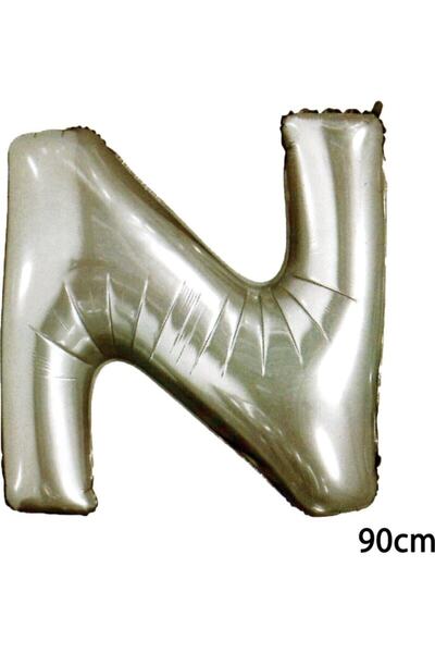 Firsat Ayi Opportunity Month 90 Cm Letter N Foil Balloon Silver