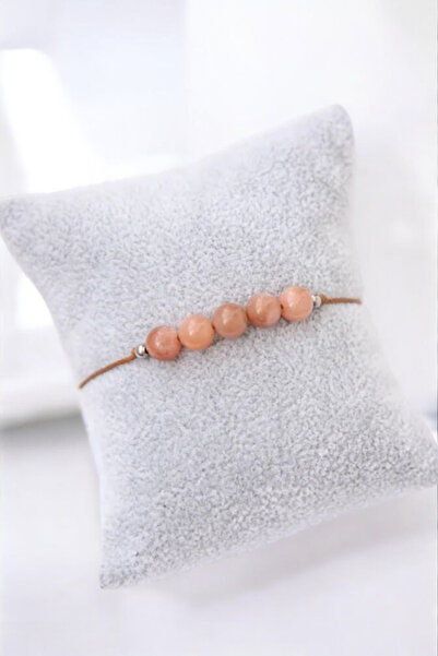 NBS Beautiful Naturel Stones سوار أنيق من حجر الشمس - حجر طبيعي حقيقي، صناعة ...