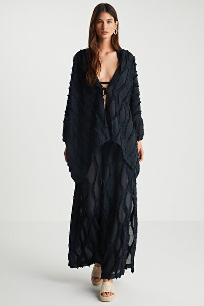 boneqa barcelona Siyah Kaftan