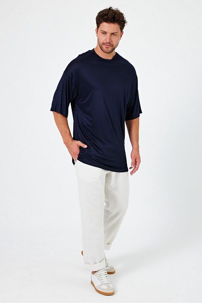 ALEXANDERGARDI Basic Oversize T-Shirt - Slit Detailed (UN-70418)