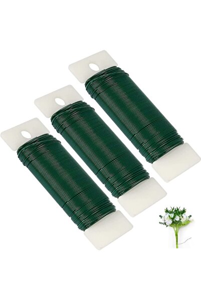 roco paper Çiçek Sarma Teli, Çok Amaçlı Çiçek Yapım ve Bağlama Teli, 3Lü Set,...