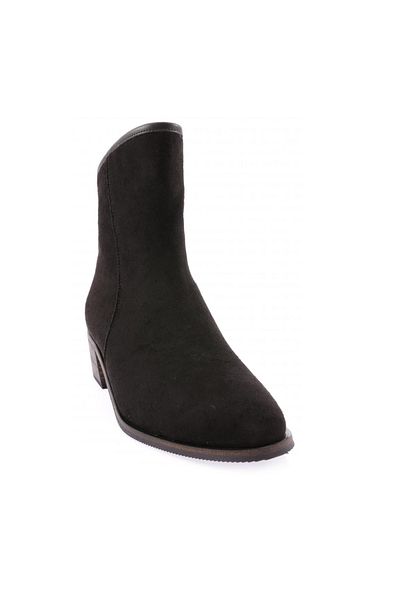 DGN Women's Black Suede Boots - Zippered 217265