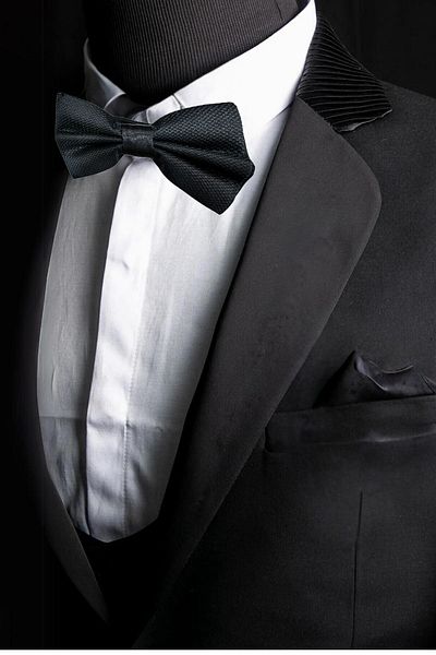 BAYEFENDİ Black Men's Bird - Special Design Bow Tie with Eye Pattern