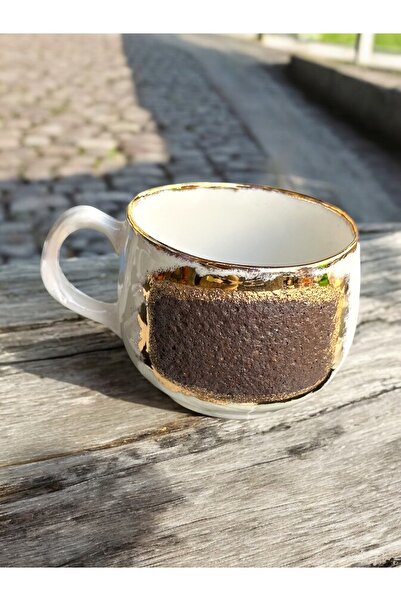 NADY STUDIO Yara Kintsugi - 110ml Turkish Coffee and Espresso Design Porcelain Mug