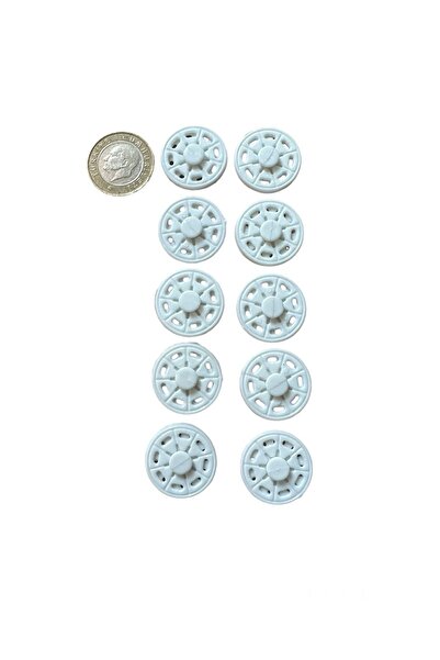 e tuhafiye 6 bucăți de agrafe din plastic alb de dimensiuni mari