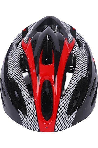 Endless خوذة ركوب الدراجات والتزلج بحزام قابل للتعديل، بولي كربونات باللونين الأسود والأحمر، EPS، مبطنة للبالغين