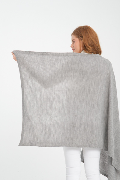 VEGA MODA Brass Patterned Single Color Shoulder Shawl - Comfortable Knitwear, Edge Stylish