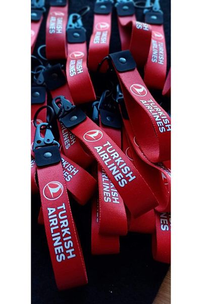 CEBECİOTO Turkish AirLines Cloth Auto-Moto - 19cm Quality Keychain Accessory, Double Sided Print