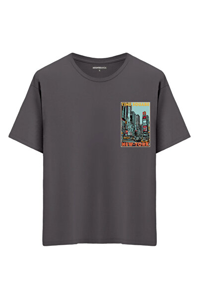 Mounte Bianca Unisex Tajm Skver - Oversize kroj T-shirt