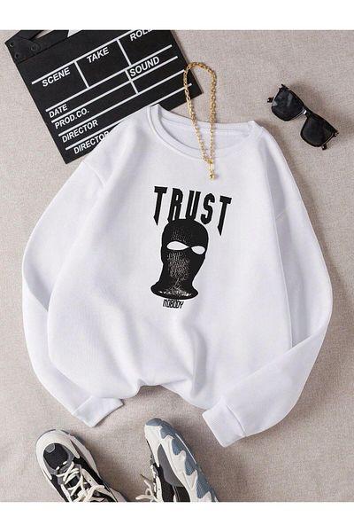 BENROMA Hanorac unisex pentru copii cu imprimeu Trust Character
