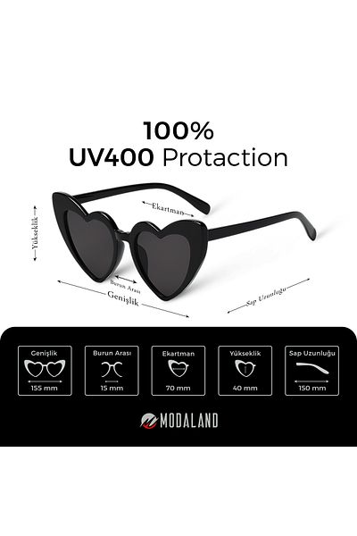 ModaLand New Trend Unisex Heart Sunglasses