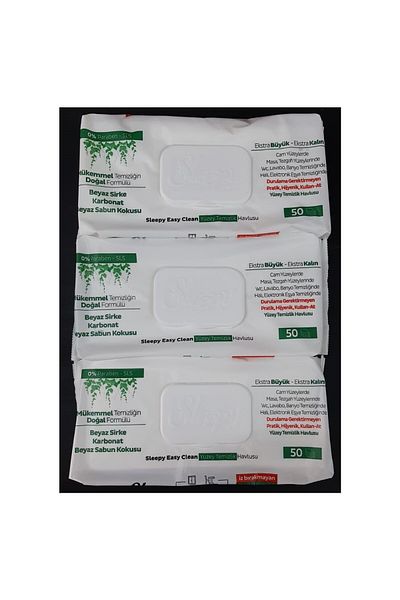 Sleepy Easy Clean 50*3 Pack 150 Sheets Surface Cleaning Towel