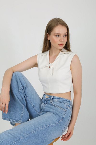 BELLA&BELLA White Crop Top - Women's Summer