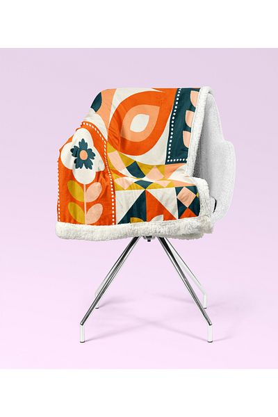 YORKADESIGN Sherpa Patterned Thick Double Tv Blanket