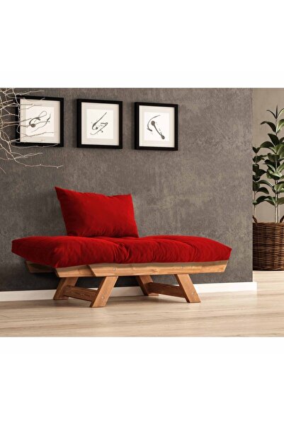 Woodesk Adalar Masif Tik-kırmızı Renk Berjer