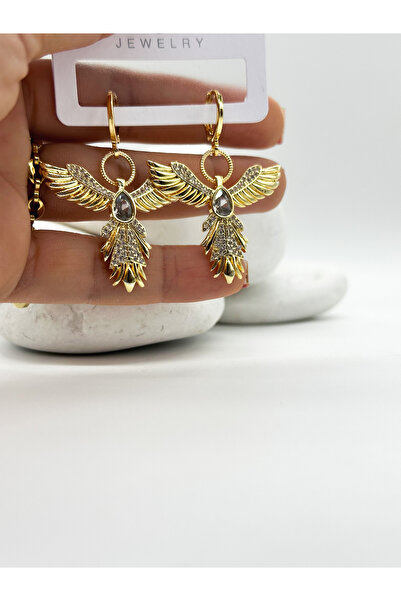 PSGT trendy Anjelique Küpe pirinç taşlı