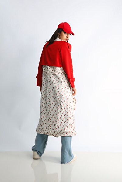 Heggo Tasarım Kadın Trençkot Oversize