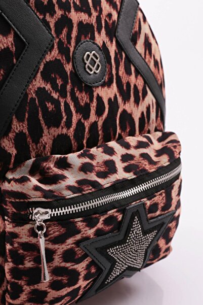 DGN Star Patterned Women's Backpack - Leopard 1242856