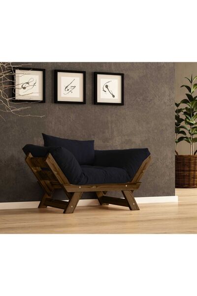 Woodesk Adalar Masif Ceviz-siyah Renk Berjer