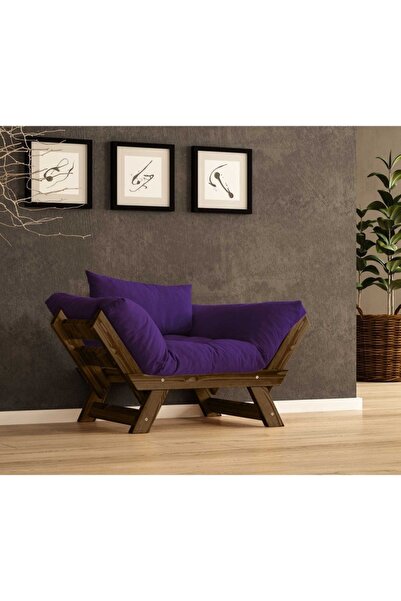 Woodesk Adalar Masif Ceviz-mor Renk Berjer