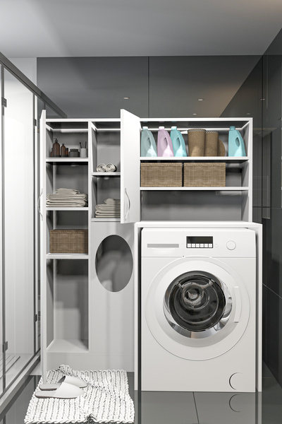 Givayo Mobilya MONO ÇAMAŞIR DOLABI KUMTAŞI BEYAZ