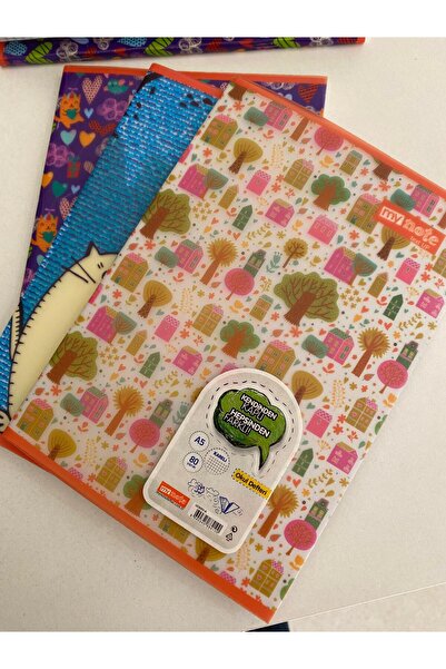 Mynote Kendinden Kaplı Baskılı 80 Yaprak Kareli Defter 3 Adet