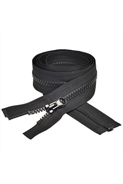 e tuhafiye 2 bucăți bleumarin 2 bucăți fermoar din os negru (30-35 cm)