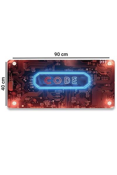 SonicTouch UltraGrand Code Seamless Circuit Board - 40x90cm Gaming Gamer Desktop Keyboard Mouse Pad