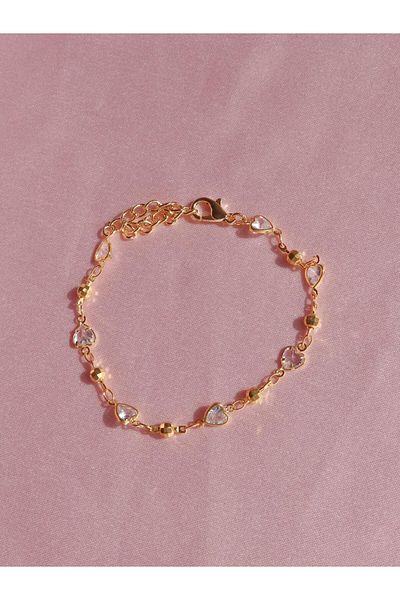 Reorah Collection Zircon Stone Heart Ball Bracelet