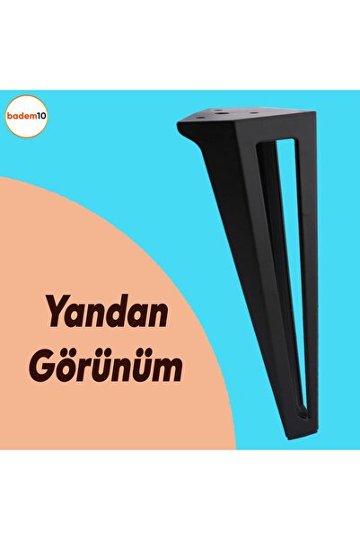 Badem10 Ovit Metal Negru 14 Cm Mobilier Canapea Consolă Tv Unități Riser Picior Picioare 4 Buc