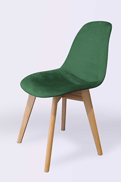 Woodesk Dallas Ağaç Ayaklı, Yeşil Renk Sandalye Snd3022-yes