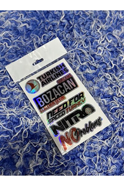 Etiket Oto Aksesuar Yeni Araç Kelebek Cam Sticker Seti HologramBaskı Kaplama ...