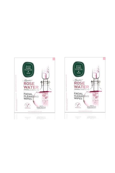 Eyüp Sabri Tuncer Mystic Rose Water Facial Cleansing Wipes 30 Pack Large Size X 2 Pieces