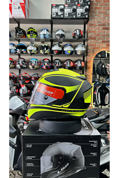 LS2 STORM 2 DODGER MAT SİYAH-NEON SARI KASK